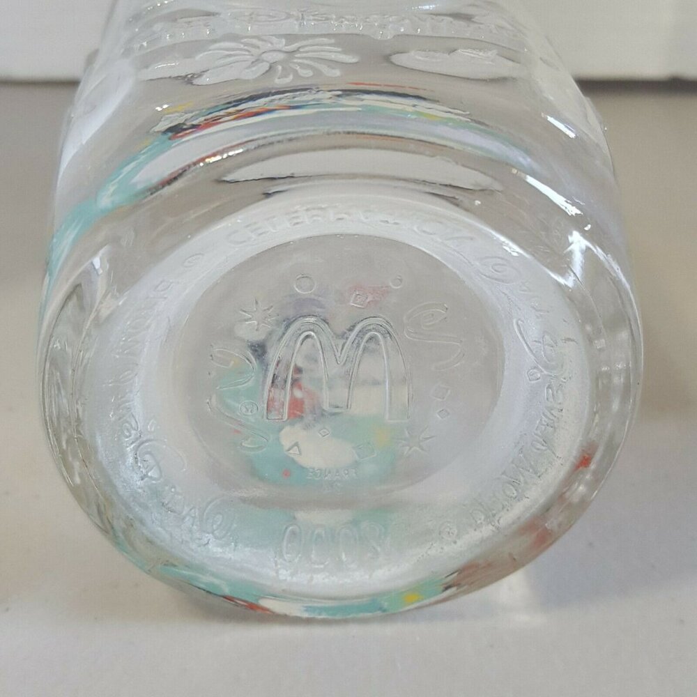 Disney Studio Glass Millennium 2000 Mickey Mouse McDonald's 4 Set Drinking Cup - Picture 12 of 12